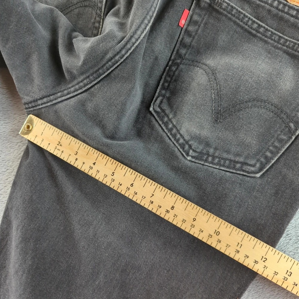 Vintage Levis Jeans 36x30 Black 516 Slim Straight Denim Wallet Fade Grunge Y2K - Picture 11 of 15